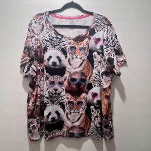 Secret‎ Treasures Wild Life Sleepwear Top Size 2X